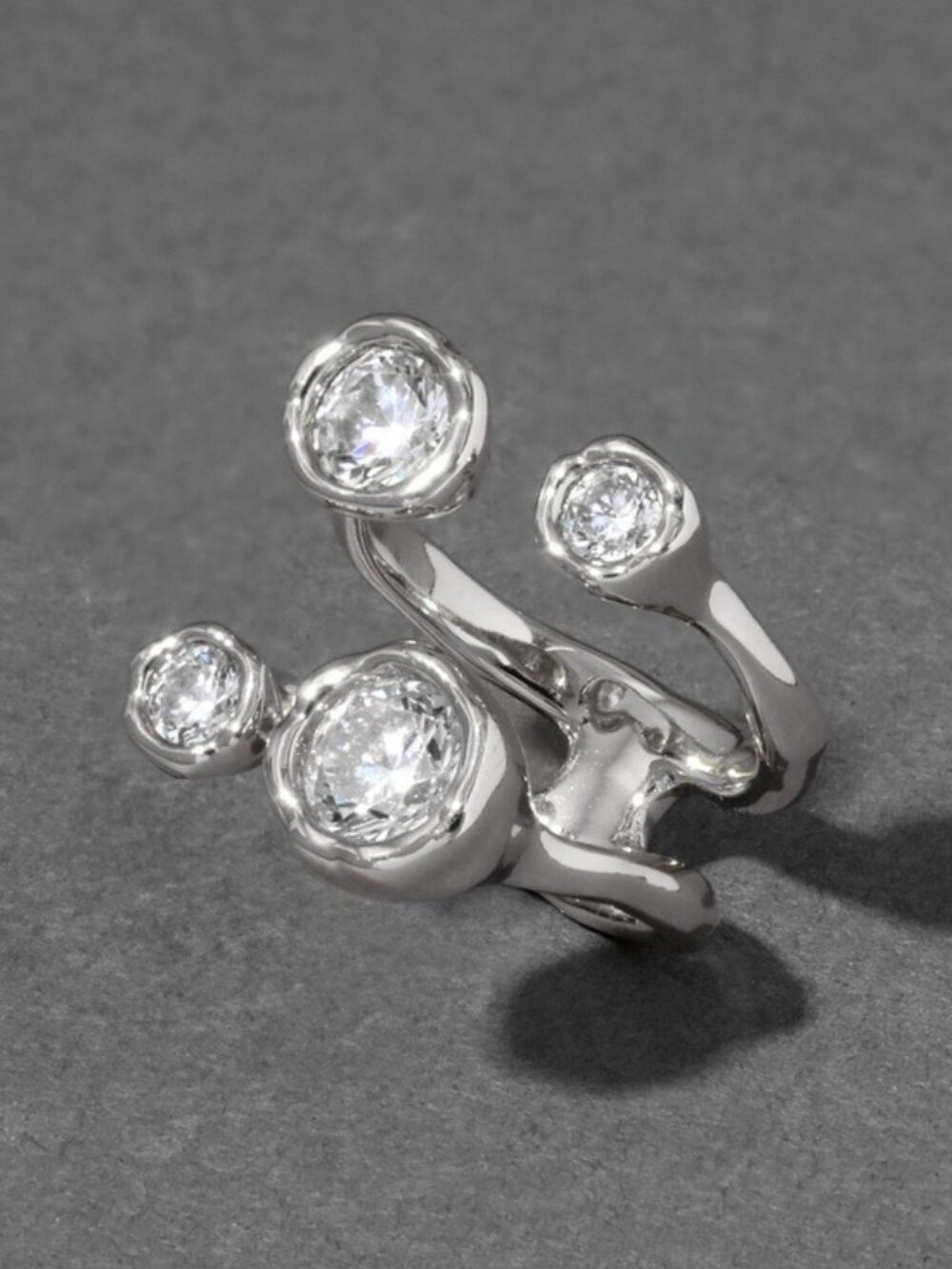 Alexis Bittar Asterales Gold-Plated & Cubic Zirconia Open Ring